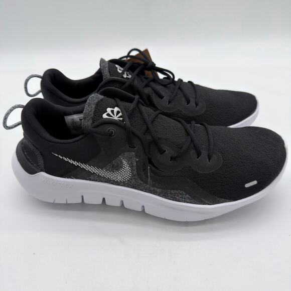 Nike Flex Run 2021 Black White Active Mens 11 Running Cushion Shoes CW3408-002
